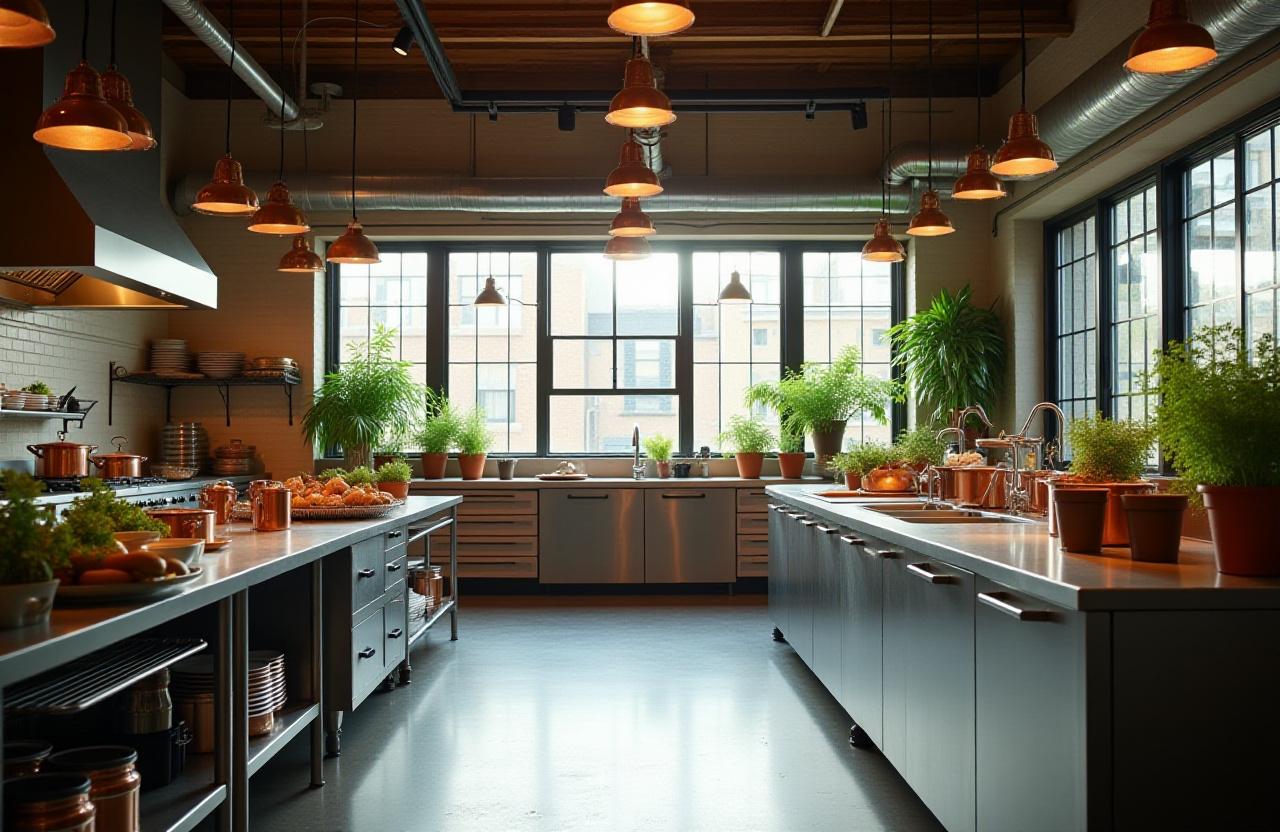 Teaching kitchen at Knickerbocker Avenue, New York